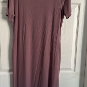 Short Sleeve Mauve Dress